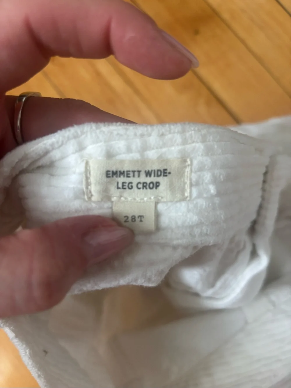 Madewell Cream Wide-Leg Jeans